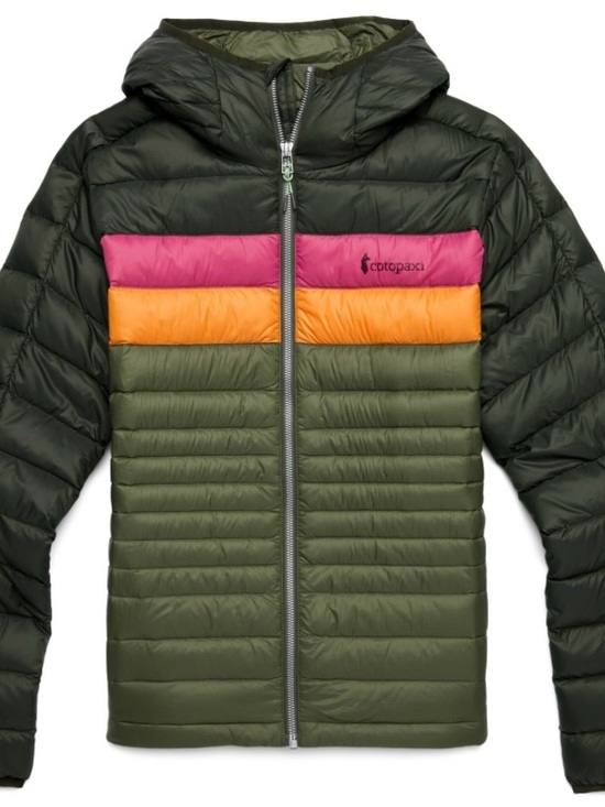 cotopaxi Jackets & Blazers - Cotopaxi Fuego Hooded Down Jacket | Olive Green with Pink & Orange | Small